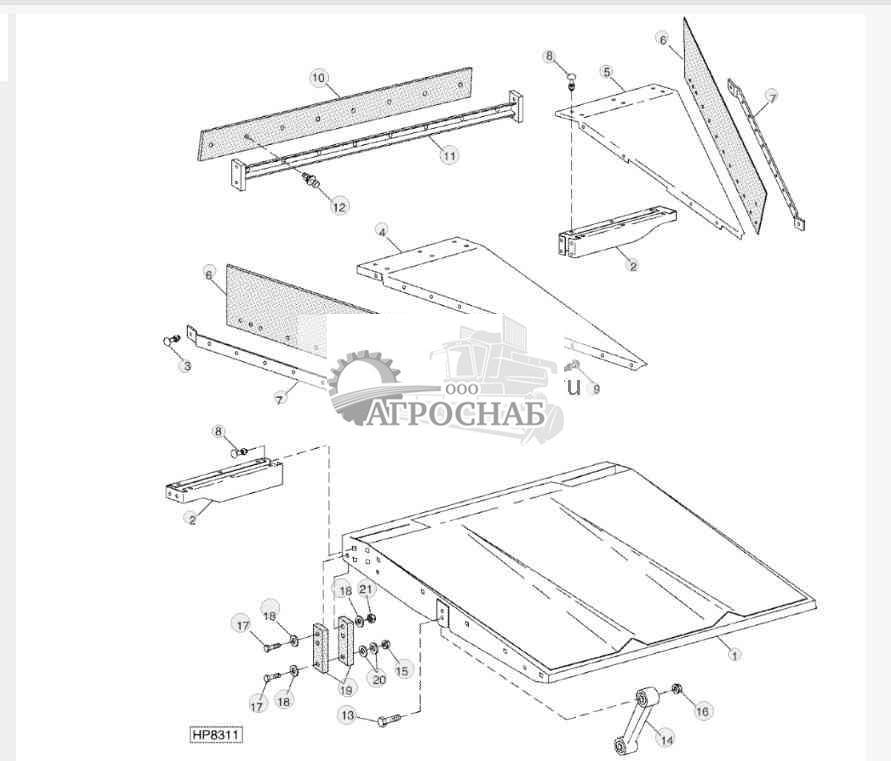 CHAFF SPREADER PAN, WINGS AND SEALS 